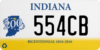 IN license plate 554CB