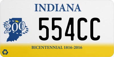 IN license plate 554CC