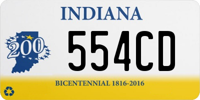 IN license plate 554CD