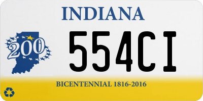 IN license plate 554CI