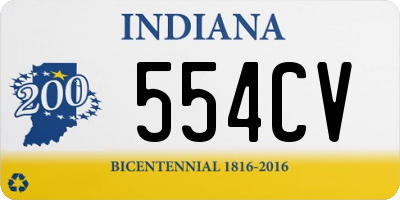 IN license plate 554CV