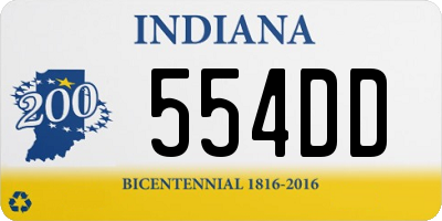 IN license plate 554DD