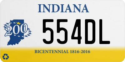 IN license plate 554DL