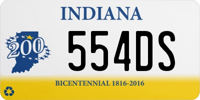 IN license plate 554DS