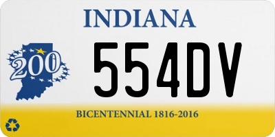 IN license plate 554DV