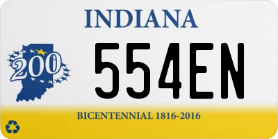 IN license plate 554EN