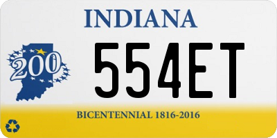 IN license plate 554ET