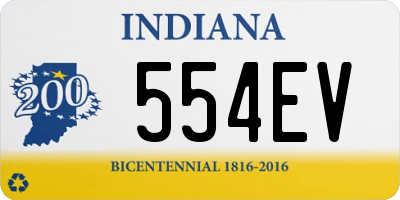 IN license plate 554EV