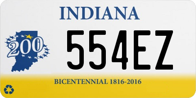 IN license plate 554EZ