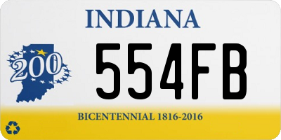 IN license plate 554FB