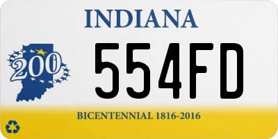 IN license plate 554FD