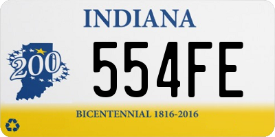 IN license plate 554FE