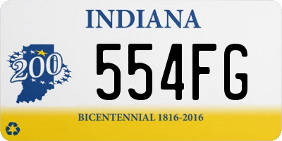 IN license plate 554FG