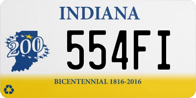 IN license plate 554FI