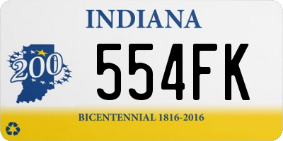 IN license plate 554FK