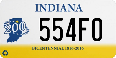 IN license plate 554FO