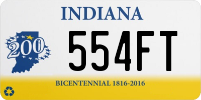 IN license plate 554FT