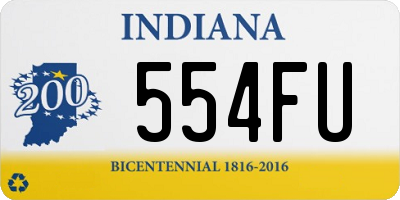 IN license plate 554FU