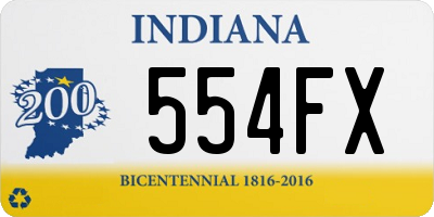 IN license plate 554FX