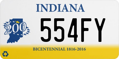 IN license plate 554FY