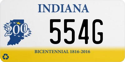 IN license plate 554G