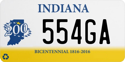IN license plate 554GA