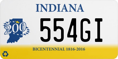 IN license plate 554GI