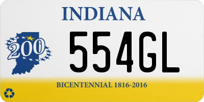 IN license plate 554GL