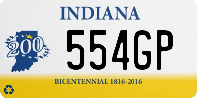 IN license plate 554GP