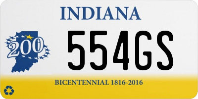 IN license plate 554GS