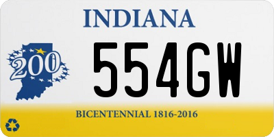 IN license plate 554GW