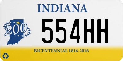 IN license plate 554HH