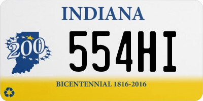 IN license plate 554HI