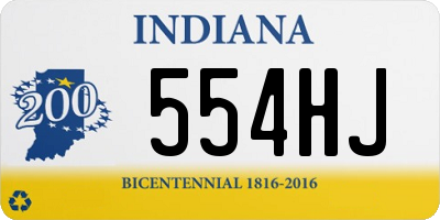 IN license plate 554HJ