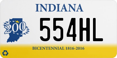 IN license plate 554HL