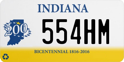 IN license plate 554HM