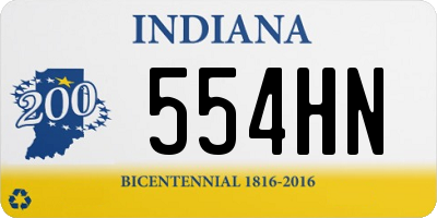 IN license plate 554HN