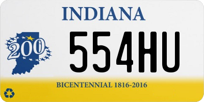 IN license plate 554HU