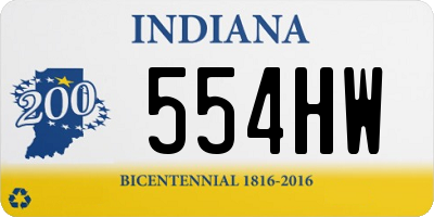 IN license plate 554HW