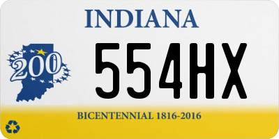 IN license plate 554HX