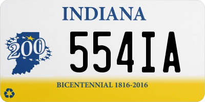 IN license plate 554IA
