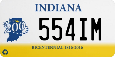 IN license plate 554IM