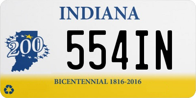 IN license plate 554IN