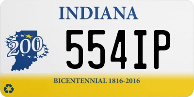 IN license plate 554IP