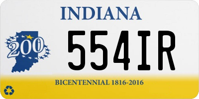 IN license plate 554IR