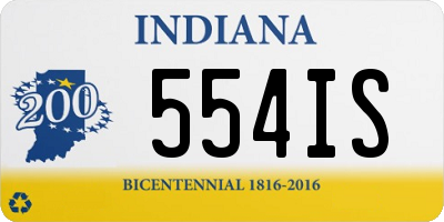 IN license plate 554IS