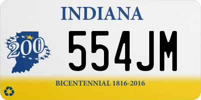 IN license plate 554JM