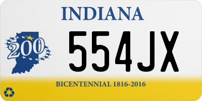 IN license plate 554JX