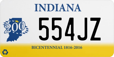 IN license plate 554JZ