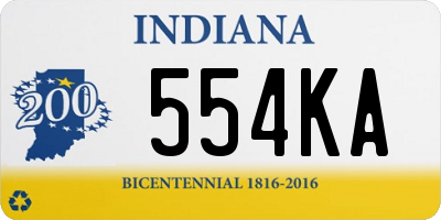 IN license plate 554KA